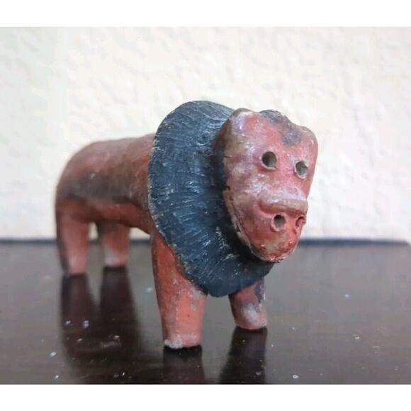 Vtg Excavation Pottery Lion Sculpture Aldo Londi Bitossi Raymor Style Figurine
